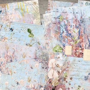 Printable Junk Journal Kit: Floral Ephemera Paper Pack (Digital Download)