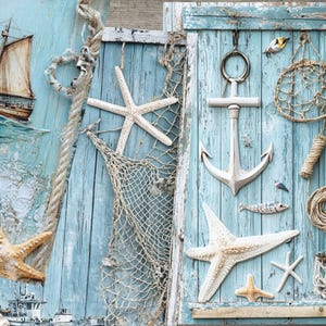 Nautical Junk Journal Kit - Digital Printable Vintage Ephemera, Scrapbooking Kit, DIY Journal Pages, Ocean-Themed Paper Pack Kit 187