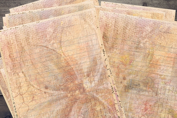 Floral Junk Journal Printable: 10 Sheet Paper Pack (Digital Download)
