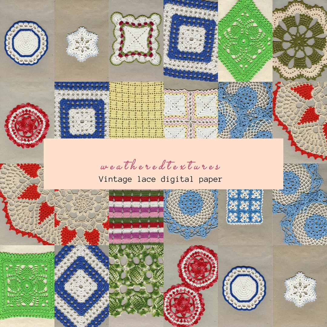 Digital Printable Doilies Pack, Printable Colourful Doilies. Scrapbook ...