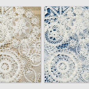 Lace Digital, Printable Kit, Printable Lace Paper, Boho Paper Kit, Junk ...