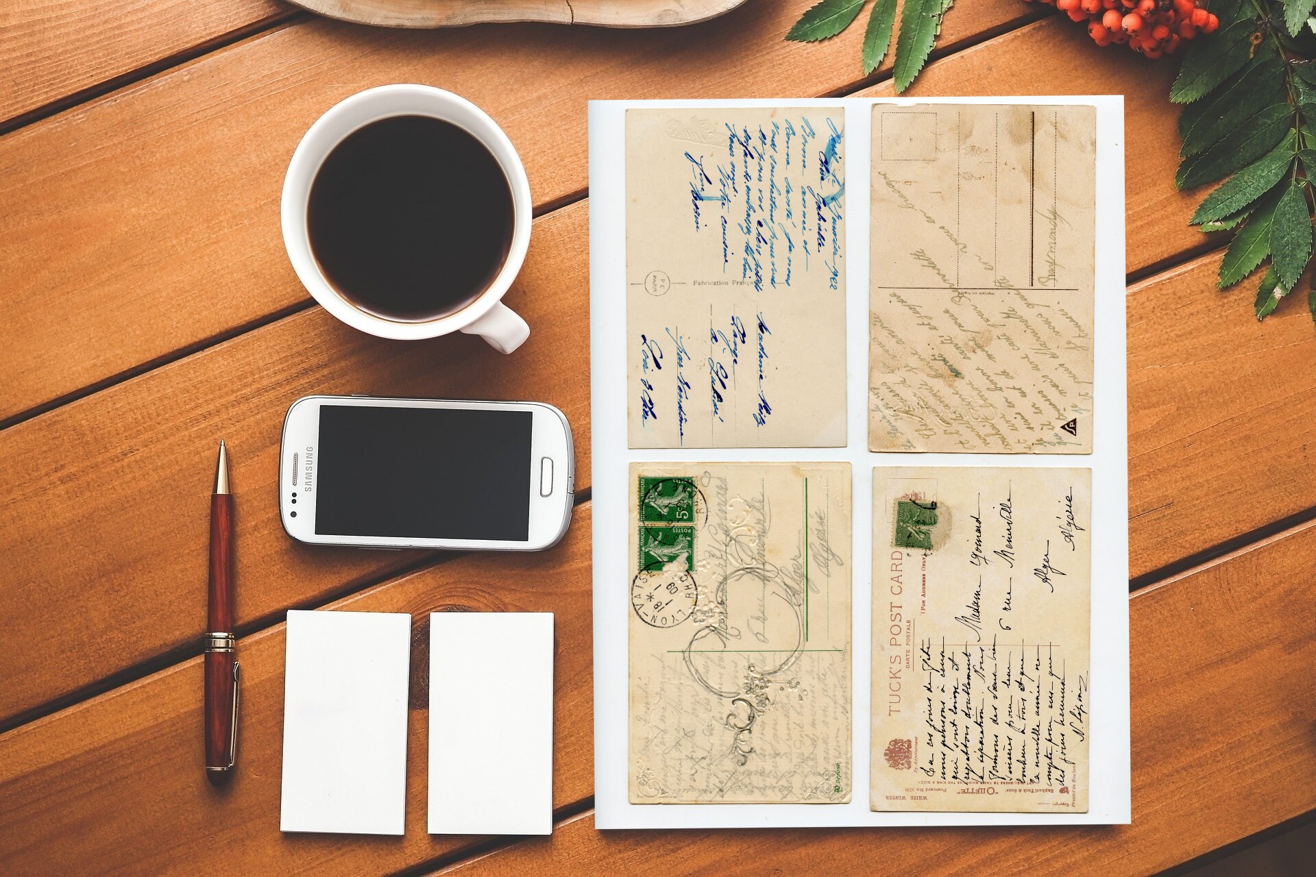 Vintage Postcards' Back in French Handwritten French Etsy