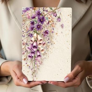 Conjunto de papel de carta floral com 28 folhas para diários e artesanato, papelaria vintage com estampa botânica, uso comercial