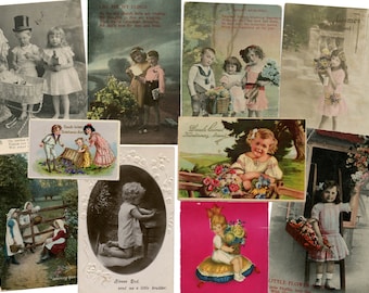 Vintage Children's Postcards: Printable Ephemera Pack (Digital Download)