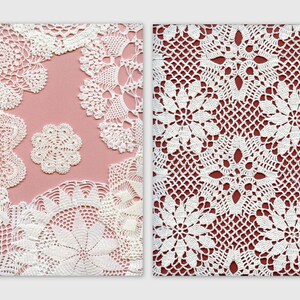 Lace Digital, Printable Kit, Printable Lace Paper, Boho Paper Kit, Junk ...