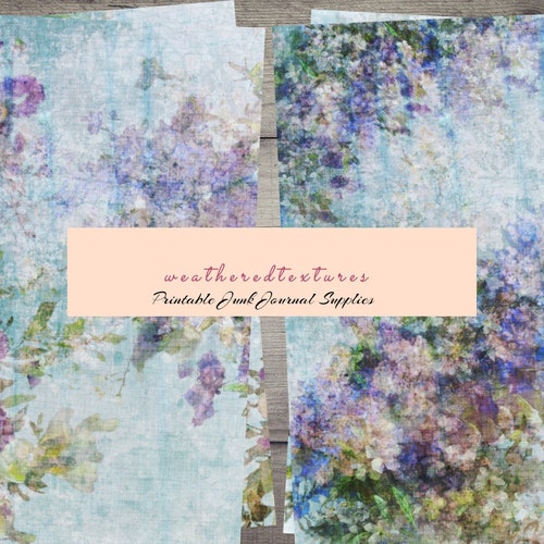 Printable Junk Journal Kit Digital Download 10 Sheets Paper Etsy