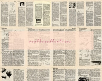 Páginas de diario de diccionario, papel imprimible, diario basura, fondo de collage, página de libro, kit digital, efímera, descarga vintage de Scrapbooking