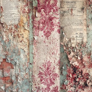 Junk Journal Scrapbook Papier Vintage Shabby Chic Blumen Collage Add-On Kit Digital Printable