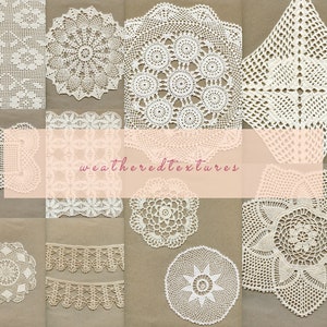 Vintage Lace Doilies: Printable Paper Craft Embellishments (Digital Download)