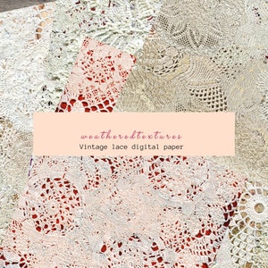 Spitze digital, Printable Kit, Lace Papier Kit, Junk Journal Kit, Collage Kit, Printable Kit, Digital Kit