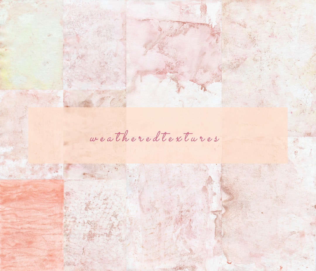 Watercolor Paper Set, Peach Color Paper, Mixed Media Art, Scrapbook