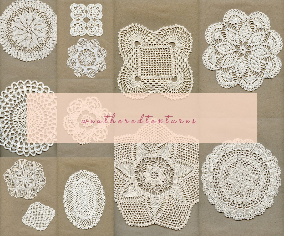 Digital Printable Doilies Pack, Vintage Lace Doilies Instant Download ...