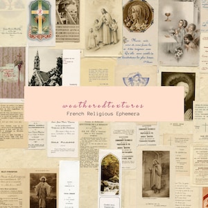 Religiöse Ephemera, Printable Digitaler Download Junk Journal, Scrapbooking, Papierhandwerk, Kit 3