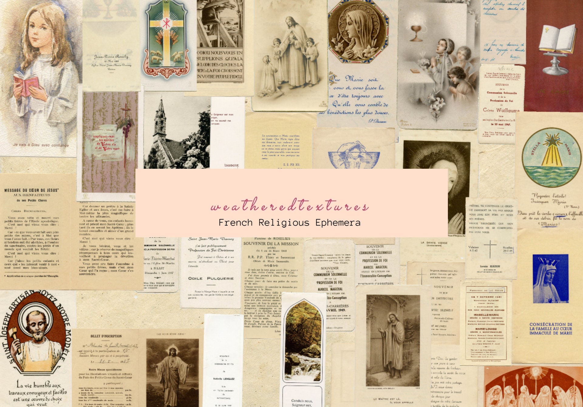 Religious Ephemera Printable Digital Download Junk Journal Etsy