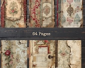 French Vintage Journal Pages Kit, Shabby Chic Ephemera, Antique Paper Pack (Digital Download)
