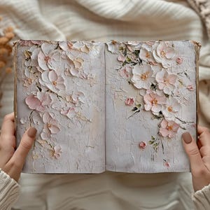 Papier numérique floral, kit de journal numérique imprimable, téléchargement immédiat, 20 feuilles - kit 179