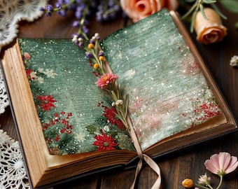 Papel digital navideño vintage – Recortes navideños para álbumes de recortes (PDF)