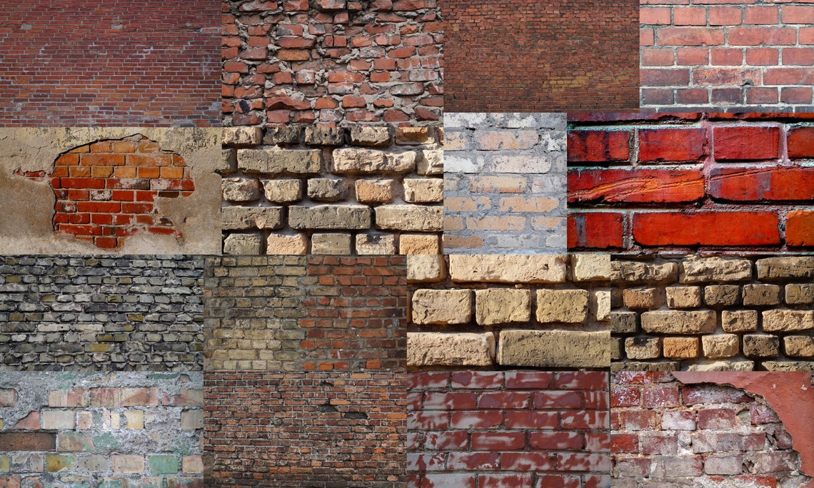 Bricks Backgrounds Printable Brick Wall Background Printable - Etsy