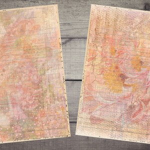 Floral Junk Journal afdrukbaar: 10 vel papier (digitale download) afbeelding 3