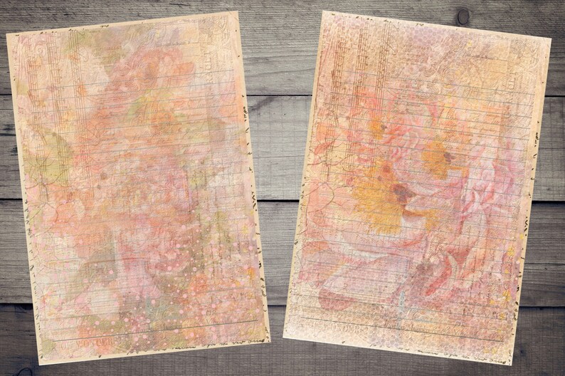 Floral Junk Journal afdrukbaar: 10 vel papier (digitale download) afbeelding 3