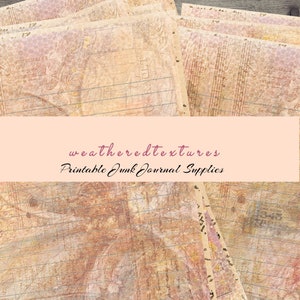 Floral Junk Journal Printable: 10 Sheet Paper Pack (Digital Download)