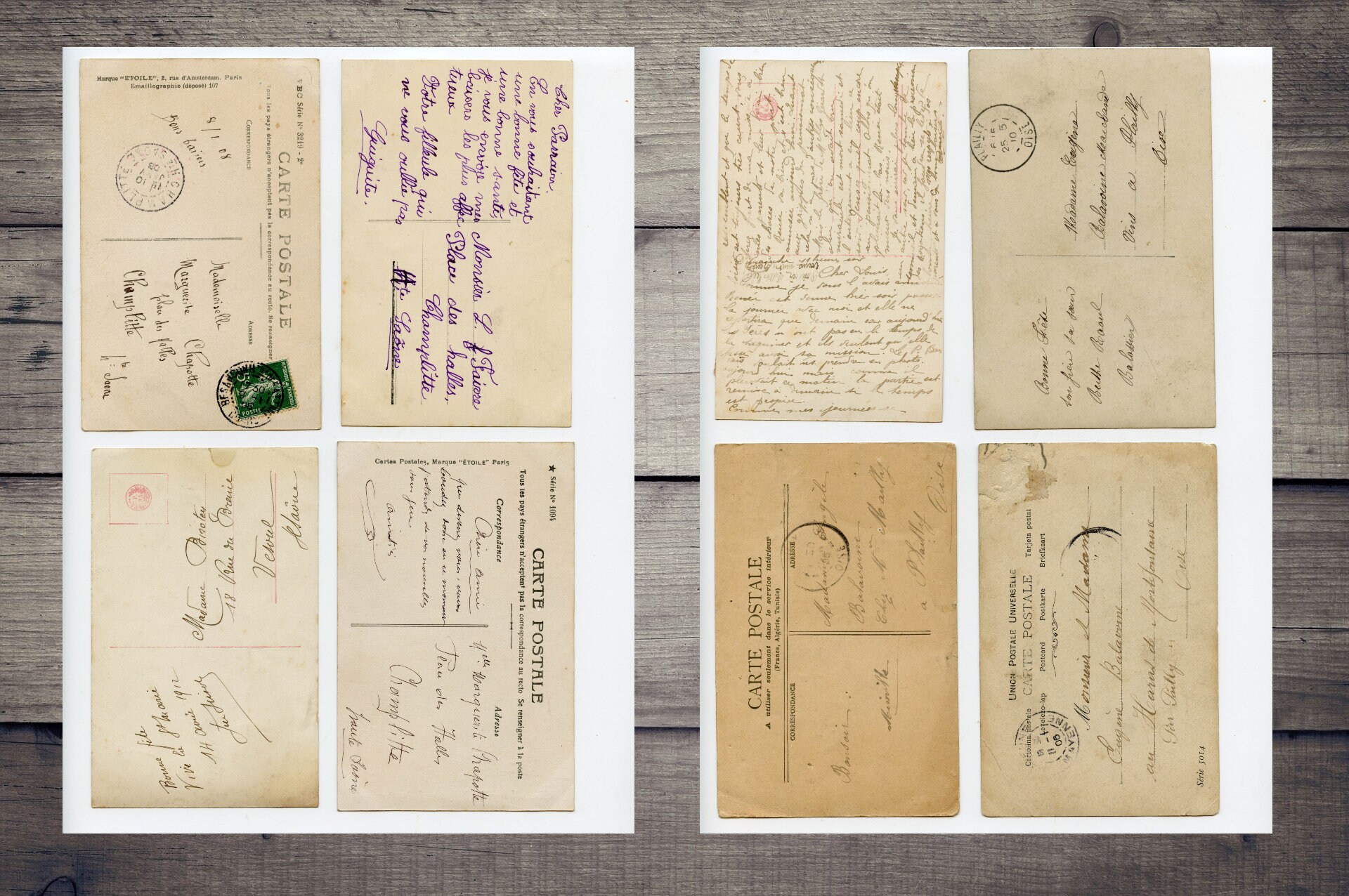 Vintage Handwritten Postcards Printable Ephemera (digital Download) - Etsy, image size:1920x1276
