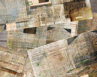 Papier pour journal indésirable à imprimer ancien : kit de collage pour scrapbooking (téléchargement numérique)