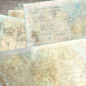 Afdrukbaar papier voor junkjournal, 14 digitaal bloemenpapier, scrapbooking antiek papier, collagebladen bloemen, vintage afdrukbare pagina's - kit 40