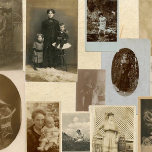 Junk Journaling Ephemera, Digital Antique Portraits, Junk Journal Vintage Women, Vintage Photos Digital, Printable Antique Portraits, Sepia