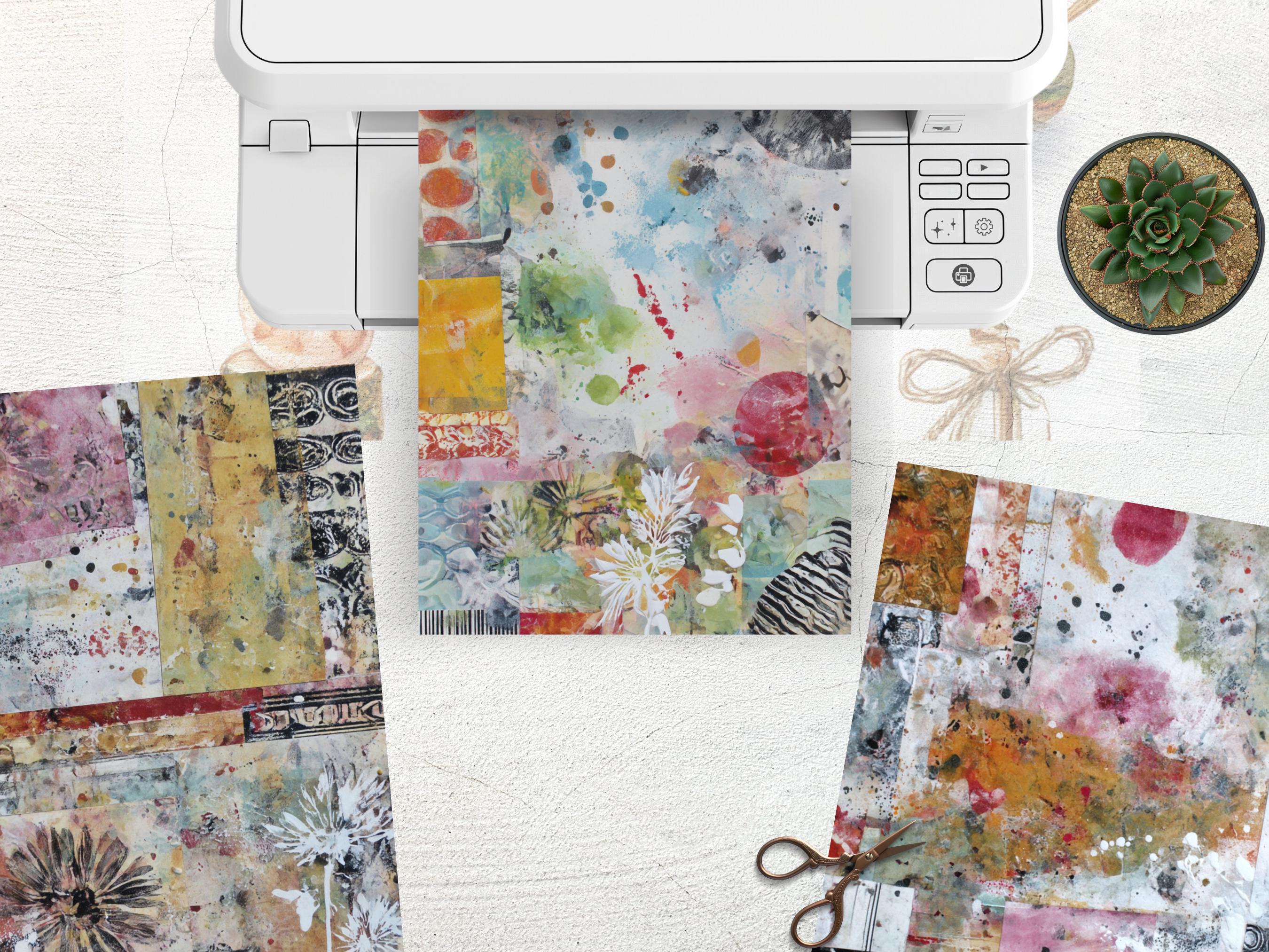 Junk Journal Collage Papers | Printable Mixed Media Sheets for ...