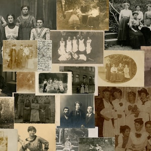 Vintage Women Postcards 1900s-1920s: Junk Journal Ephemera (Digital Download)