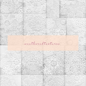 White Lace Digital Printable Kit – Boho Lace Paper for Junk Journals, Collage & Craft Supplies, Instant Download Set