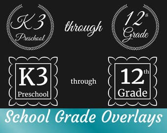 Photography Overlays Word Overlays For School Grades Overlay For Photography Laurel and Frame Overlay For School Grades