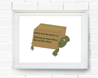 Printable Wall Art For Moving Company Funny Wall Art Cartoon Printable Gift For Movers