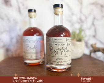 Customizable Whiskey Label, Whiskey Label Template, Printable Whisky Label,  Canva