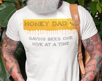 Honey Bee Dad Save The Bees t-shirt Short-Sleeve Unisex T-Shirt Fathers Gift Dad Gift Dad Shirt
