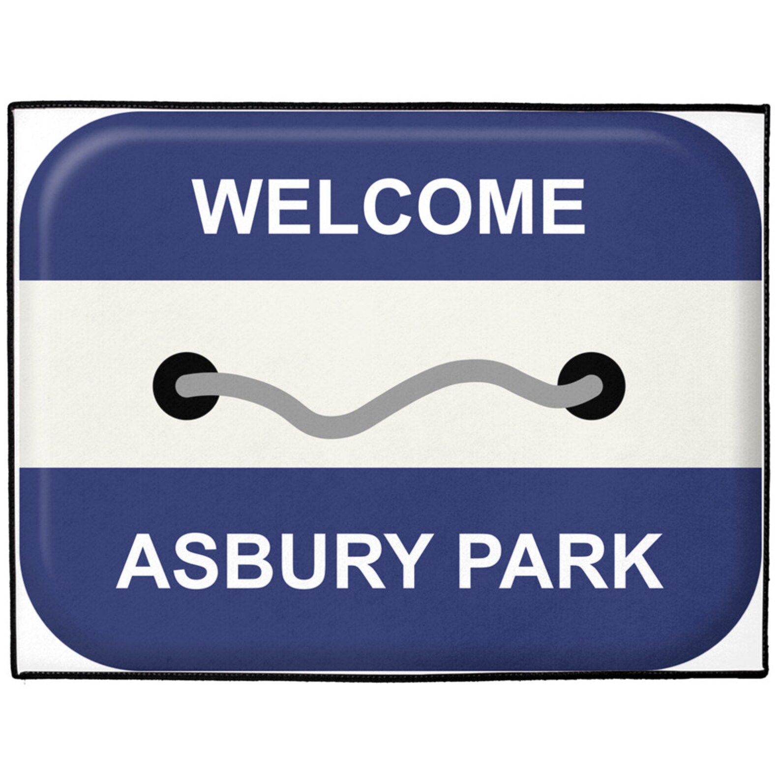 Asbury Park Nj Beach Badge Mat Door Mat Gift Etsy