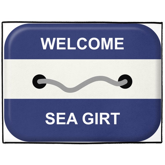 Sea Girt Nj Beach Badge Welcome Mat Door Mat Gift - Etsy Israel