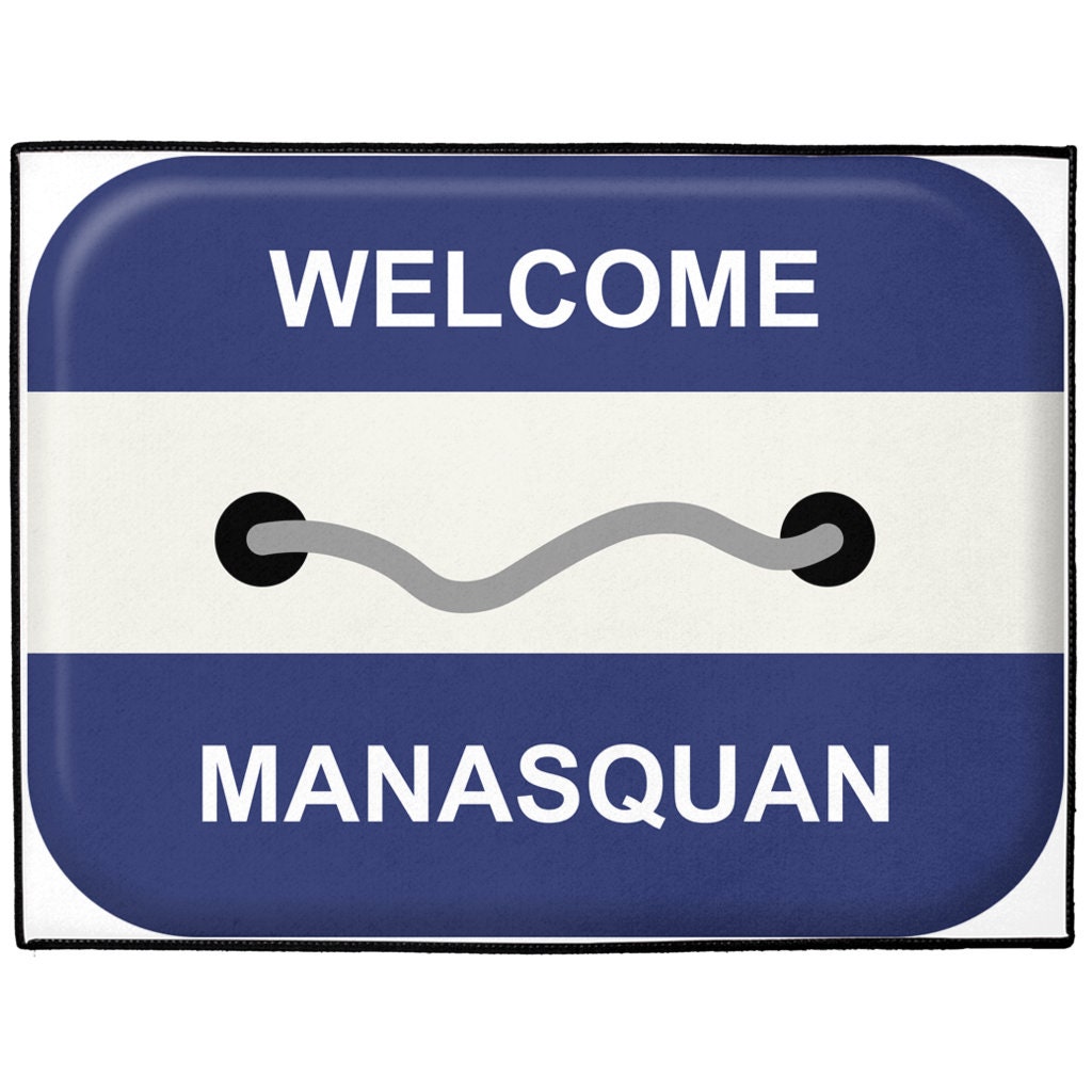 Manasquan Nj Beach Badge Mat Door Mat Gift Etsy New Zealand