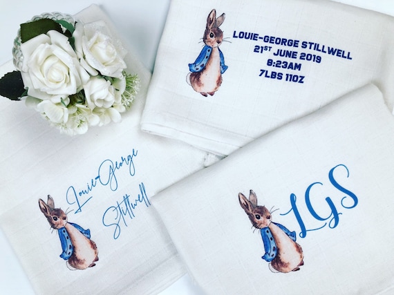 personalised muslin cloths