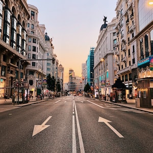 Gran Via in Madrid, Spain España