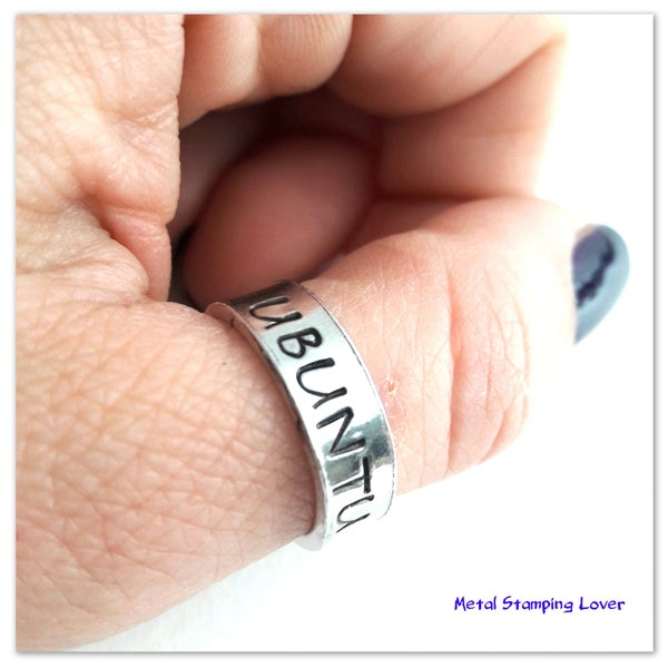 Thumb ring Toe ring Bague femme Name ring Dainty ring Rings for women Hand stamped Minimalist ring Adjustable ring Personalized jewelry