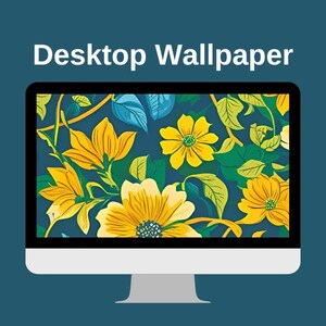 Cosy Floral Desktop Wallpaper | Botanical Computer Background | Cute Flower Laptop Wallpaper | Spring Desktop Decor Instant Download!