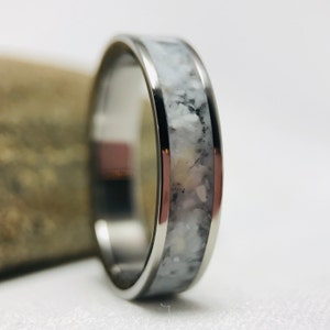 Cremate Ring Oyster Inlay Cremation Jewelry Oyster Shell Inlay Ashes ...