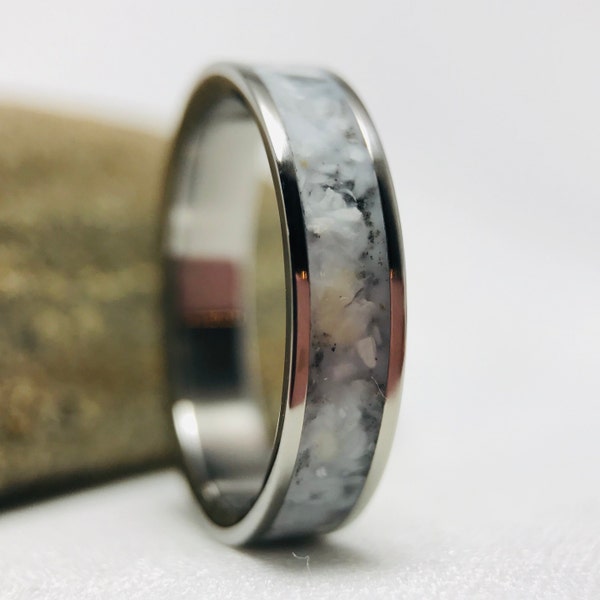 Cremate Ring - Oyster Inlay - Cremation Jewelry - Oyster Shell Inlay - Ashes Ring - Bereavement Jewelry - Cremation Ring