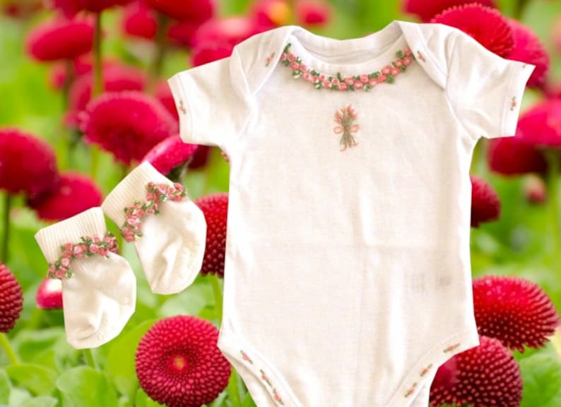 pima cotton shower gift newborn pictures Personalized Baby gift Baby Bodysuit embordiered sleeper Baby girl coming home outfit