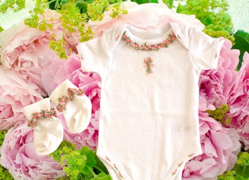 pima cotton shower gift newborn pictures Personalized Baby gift Baby Bodysuit embordiered sleeper Baby girl coming home outfit