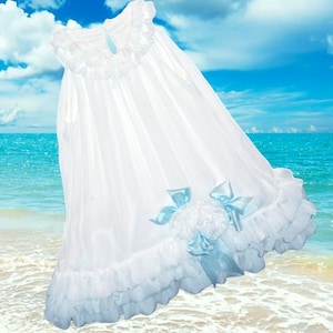 Victorian Girls Dress, Chiffon Girls Ruffle Dress
