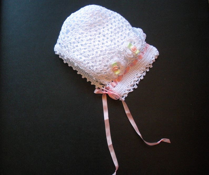 crochet baby bonnet newborn