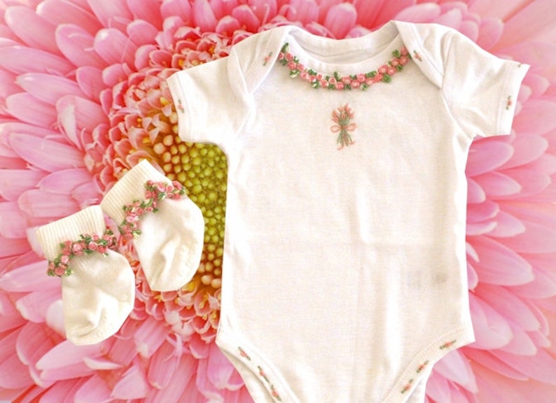 pima cotton shower gift newborn pictures Personalized Baby gift Baby Bodysuit embordiered sleeper Baby girl coming home outfit